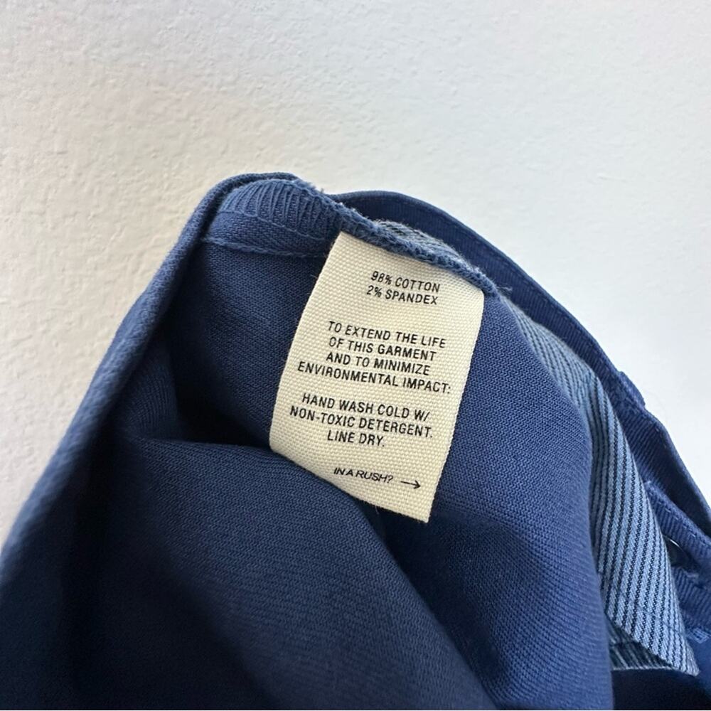 Alex Mill Trousers Womens 4 Blue Twill Pants Cotton Straight Leg Casual - Picture 5 of 7